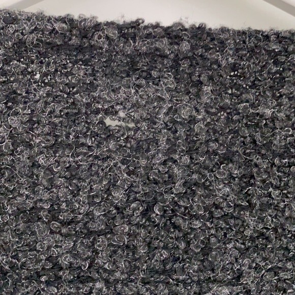 Vintage Sweater French Dark Gray Silver Sparkly Shimmer Crew Neck Knit XL - Picture 5 of 7